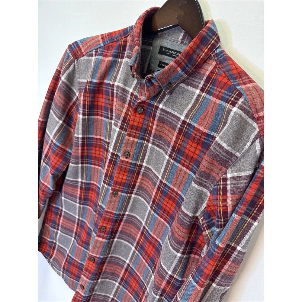 Luxe Flannel  Banana Republic Men's  Camden Fit  Shirt Size‎ Medium